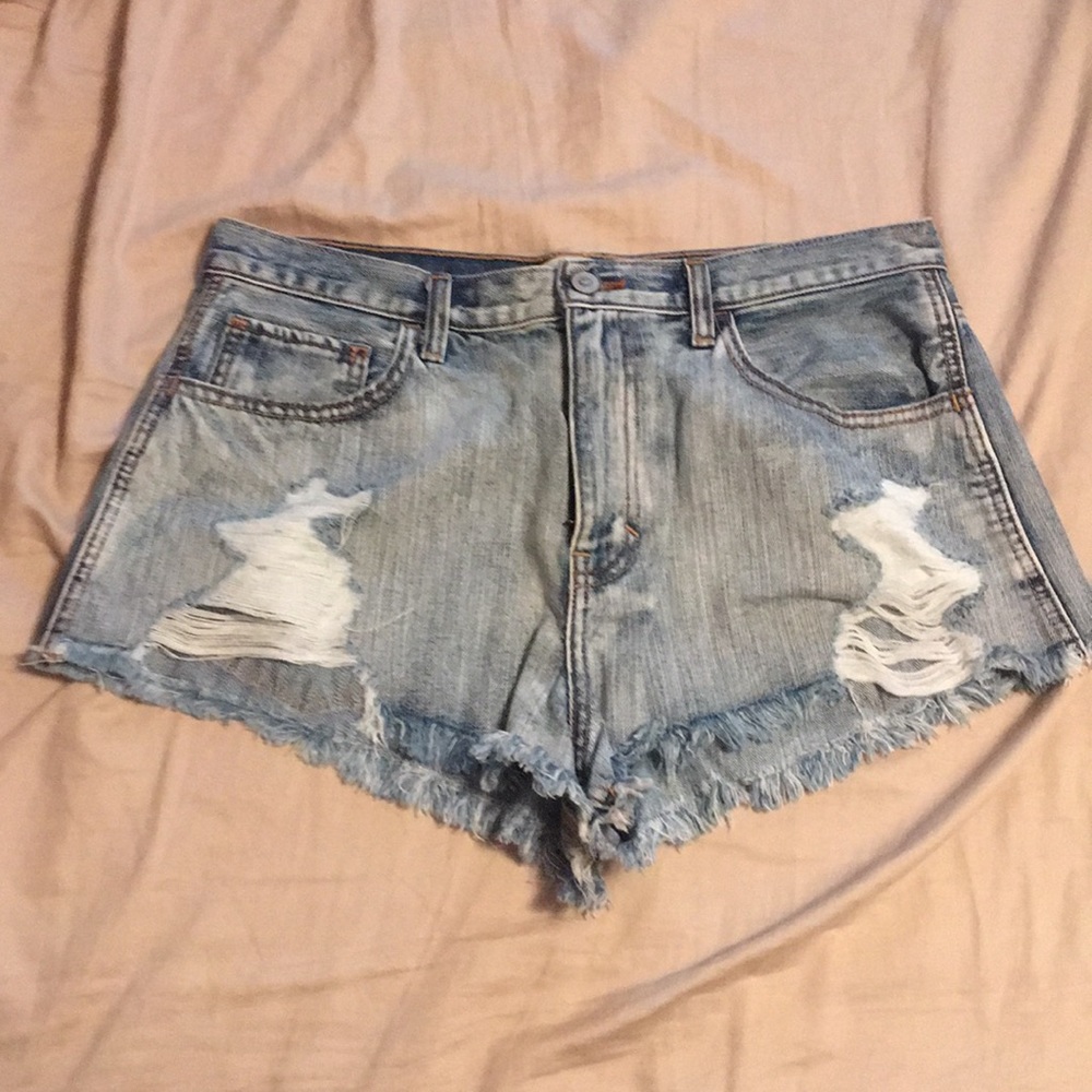 Distressed Jean shorts